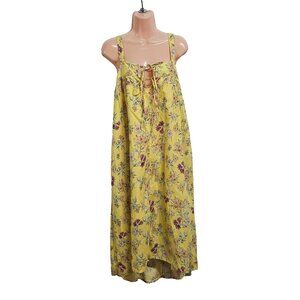 NATURAL LIFE Floral Midi Sun Dress Women Size S/XS Cotton